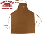 Round House Shop Apron 12 oz Denim or Duck Black Brown Blue BBQ Work - Made In USA