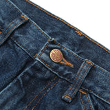 Round House Jeans #1010 Carpenter Work Dungaree Dark Stone Washed - Made In USA