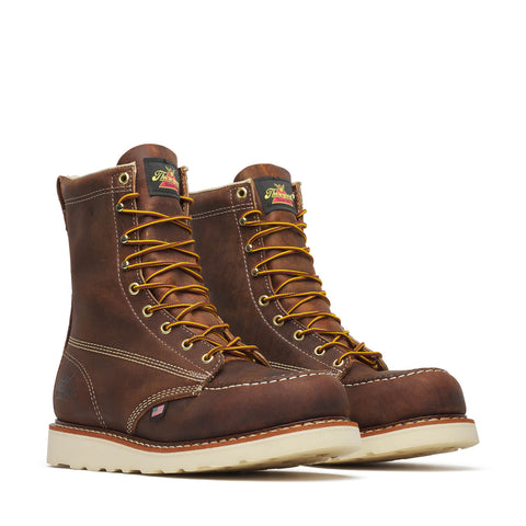 Thorogood Boots 804-4478 American Heritage 8" Trail Crazyhorse Moc Steel Toe Wedge - Made In USA