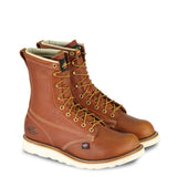 Thorogood Boots 804-4364 8" American Heritage Tobacco Safety Toe Plain Toe Wedge