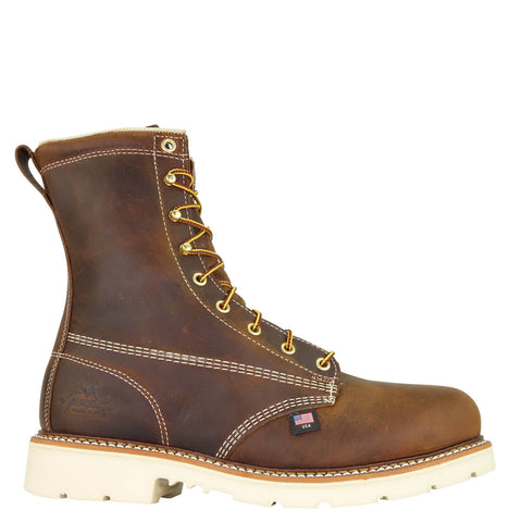 Thorogood Boots 804-4379 Made in USA Steel Toe 8" Trail Crazyhorse Plain Toe