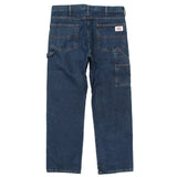 Round House Jeans #1010 Carpenter Work Dungaree Dark Stone Washed - Made In USA